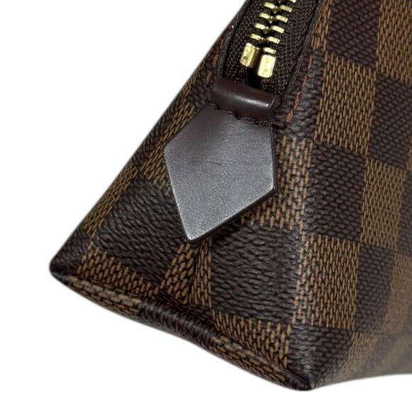 LOUIS VUITTON Authentic Brown Damier Canvas Pochette Pouch - Picture 7 of 8